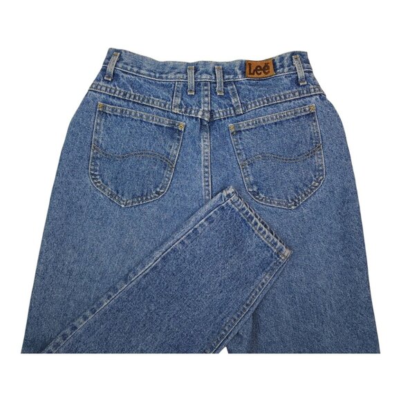 Vintage Lee High-Waisted Womens Denim Jeans Size 13 Med Heavyweight Made in US - Picture 1 of 9